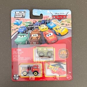 Disney Pixar Cars Mini Race and Rescue Vehicle 3-Pack Rotor, Sarge, Red 2026